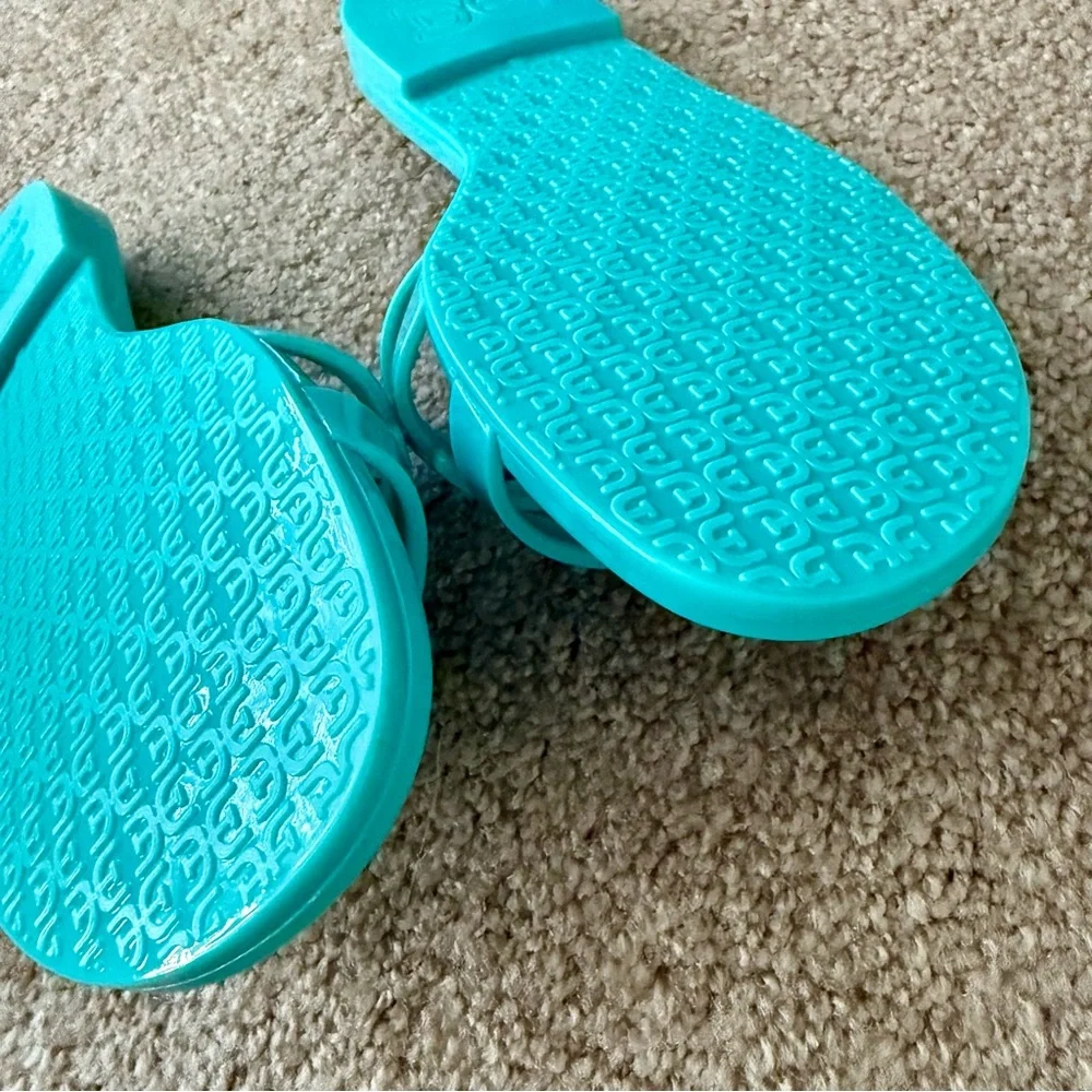 NEW Sam Edelman BAY JELLY Rio Blue Turquoise Sandals Slides - Picture 5 of 7